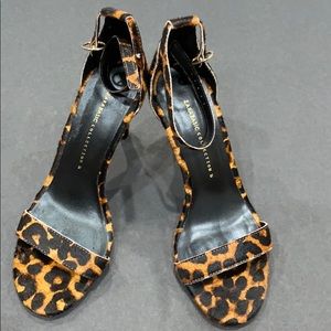 NEW!!! Zara Leopard strappy heel sandals Euro 37